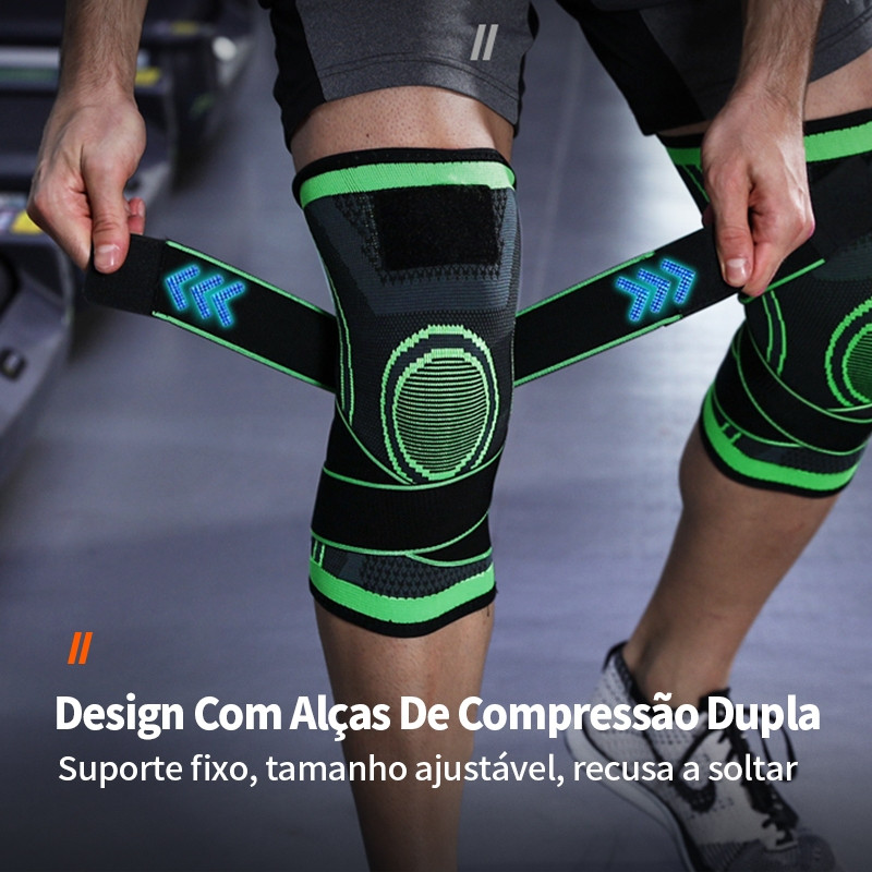 Joelheiras Esportivas Com Tiras Ajustável Esportiva Compressão