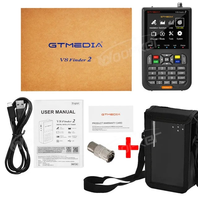 Satellite Finder V8, Detector de sinal digital, receptor, tela LCD para ajustar, TV satélite, FTA, DVB-S, S2, S2X