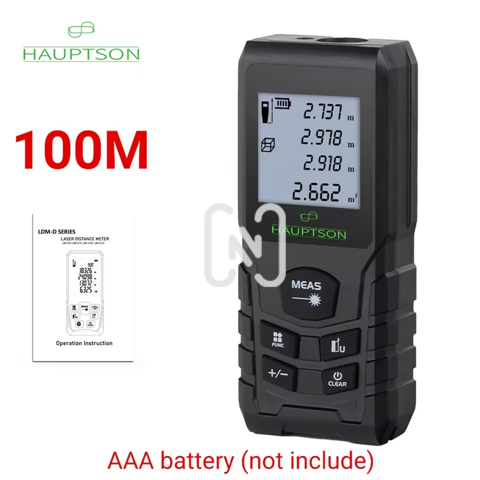 Telémetro digital a laser, medição de distância de 100 m, alta precisão, autocalibração, alimentado por bateria